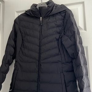 32 Degrees Black Hooded Puffer Coat